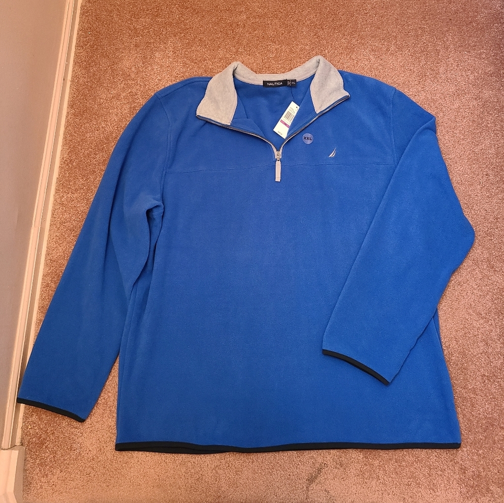NWT Nautica Men’s 1/4 Zip Fleece Pullover